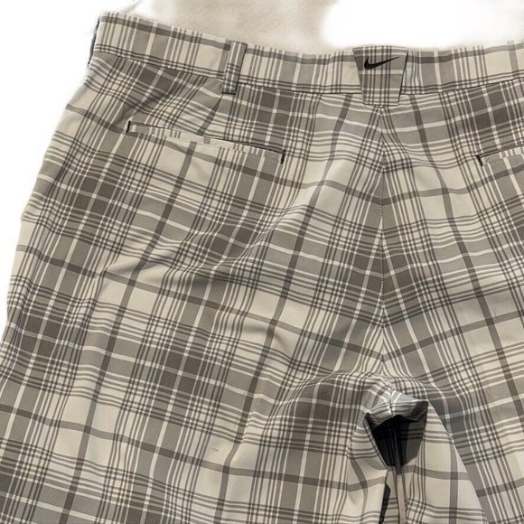 NIKE GOLF TOUR PERFORMANCE Shorts FIT DRY Utility Gray Plaid Men's Size 40 - Picture 5 of 11